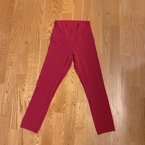 Lululemon size 2 Red/Pink color 21” inseam Aligns
